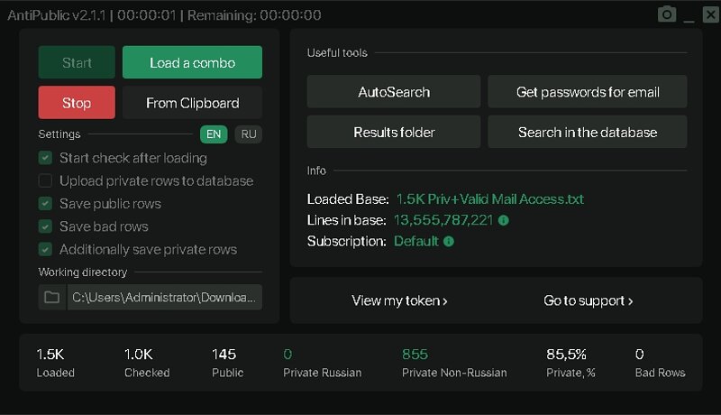 1.5K Private/Valid Mail Access
